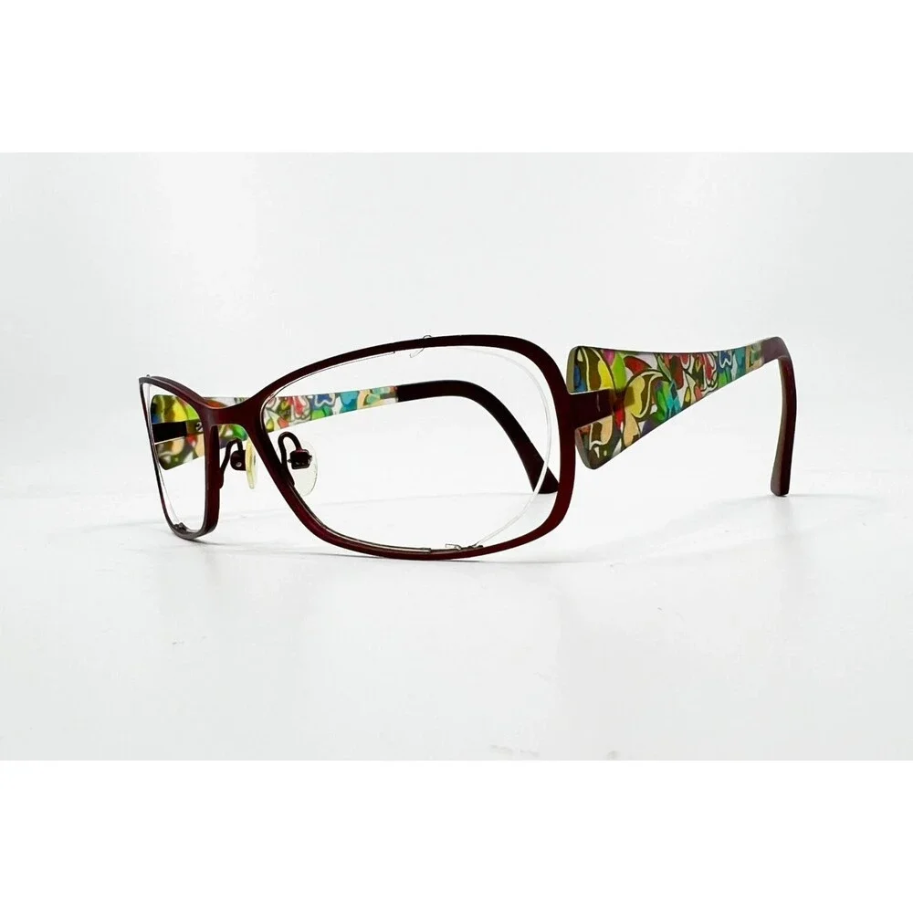 You’s Eyeworks Mod.782 Col.21 Eyeglasses Frames Womens Full Rim Red 52-16 15192 - Picture 2 of 7